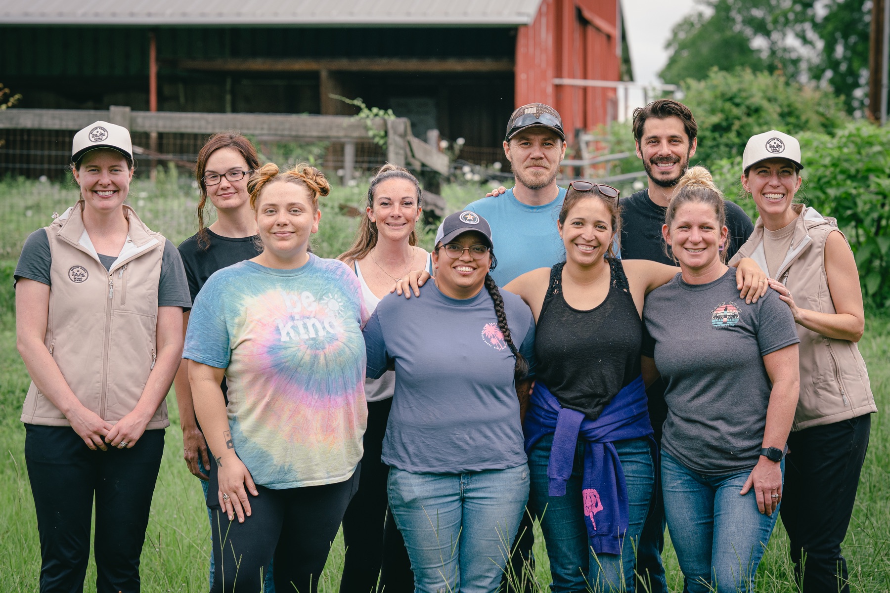 A team together at Beacon Ranch after a session